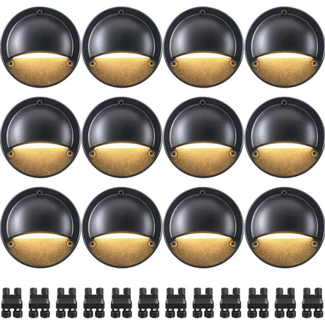 5W Low Voltage LED Landscape Deck Lights with Fastlock2 Wire Connectors 12 Pack BLWYB-05-12C SUNVIE