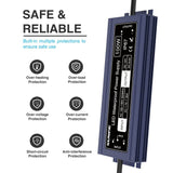 120V to 12V DC Constant Voltage 100W Waterproof LED Power Supply Transformer LVT-100DC SUNVIE
