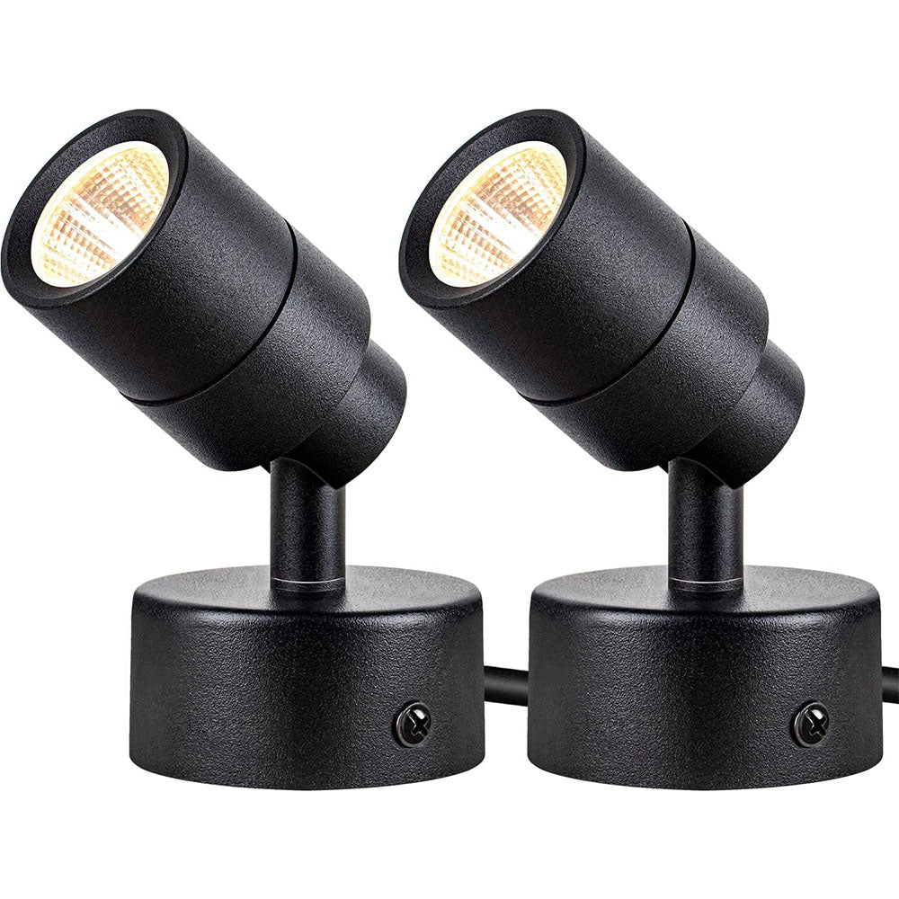 Up Lights Indoor - Black LED Floor Spotlight with 5.9 FT Cord & Foot ...