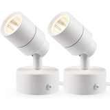 Indoor White LED Floor Spotlight Lamp Uplights with 5.9 FT Cord & Foot Switch SHWS-03B-02W SUNVIE