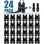 Low Voltage 12-18 Gauge Waterproof Landscape Light Cable Connector 24 Pack LVCO-02-24 SUNVIE