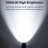 120V 30W 5000K Daylight White Outdoor Flag Pole Spotlight with Photocell Sensor CHDP-30A-01