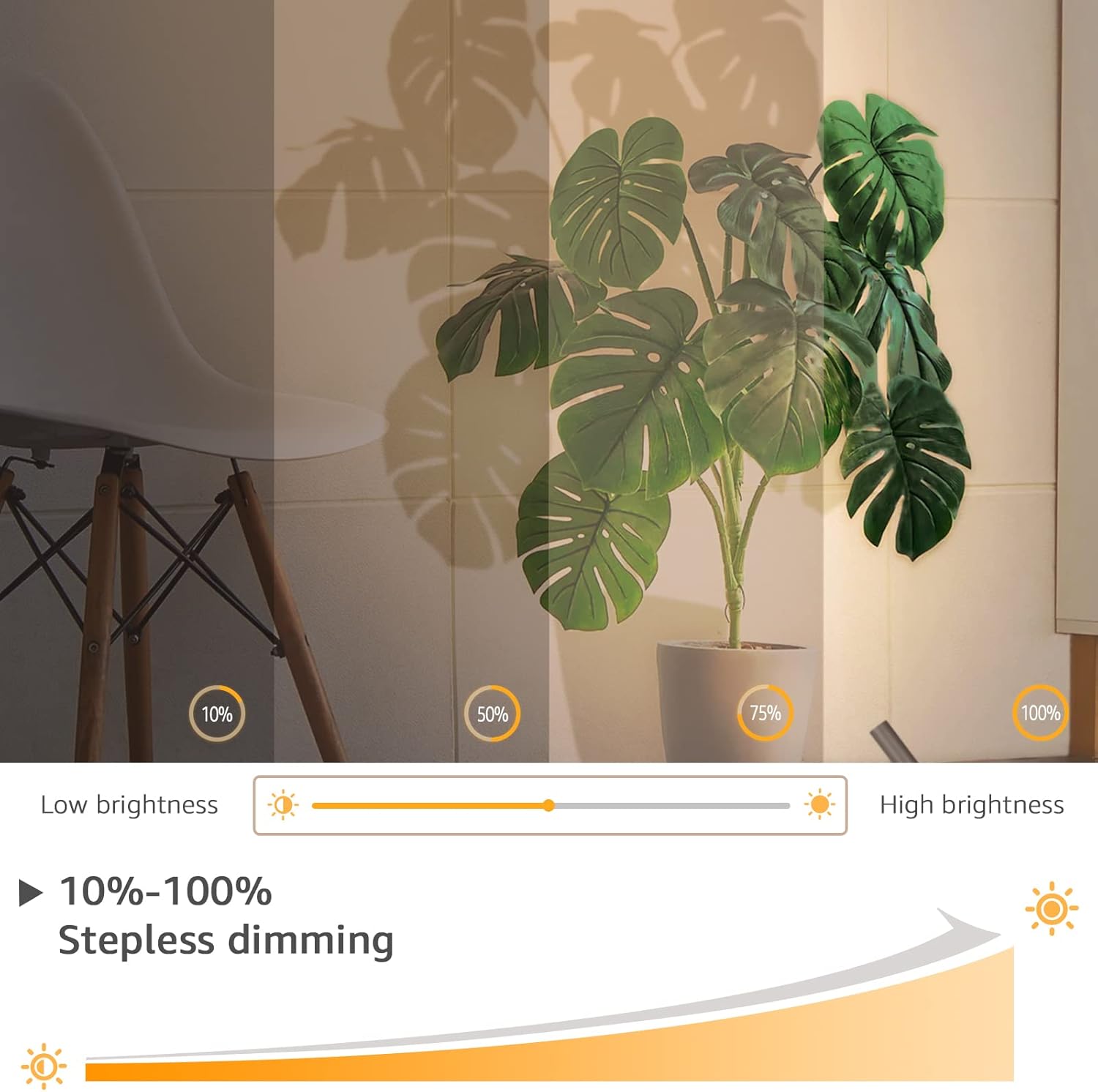 plant uplight indoor Indoor LED Dimmable Floor Uplighting Spotlight 2 Pack
