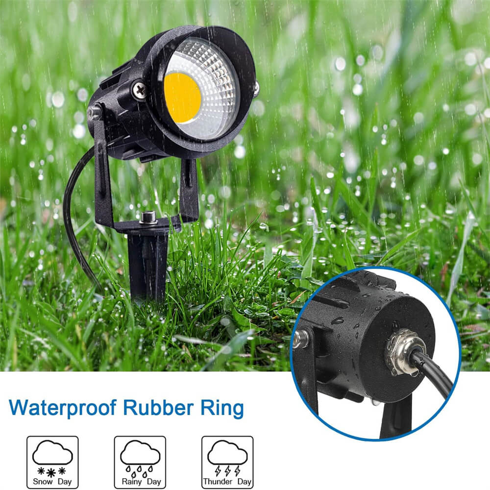 Low Voltage 12W Waterproof Landscape Lighting (AC/DC 12V) with Spike Stand 2 Pack CLWS-12-02 SUNVIE