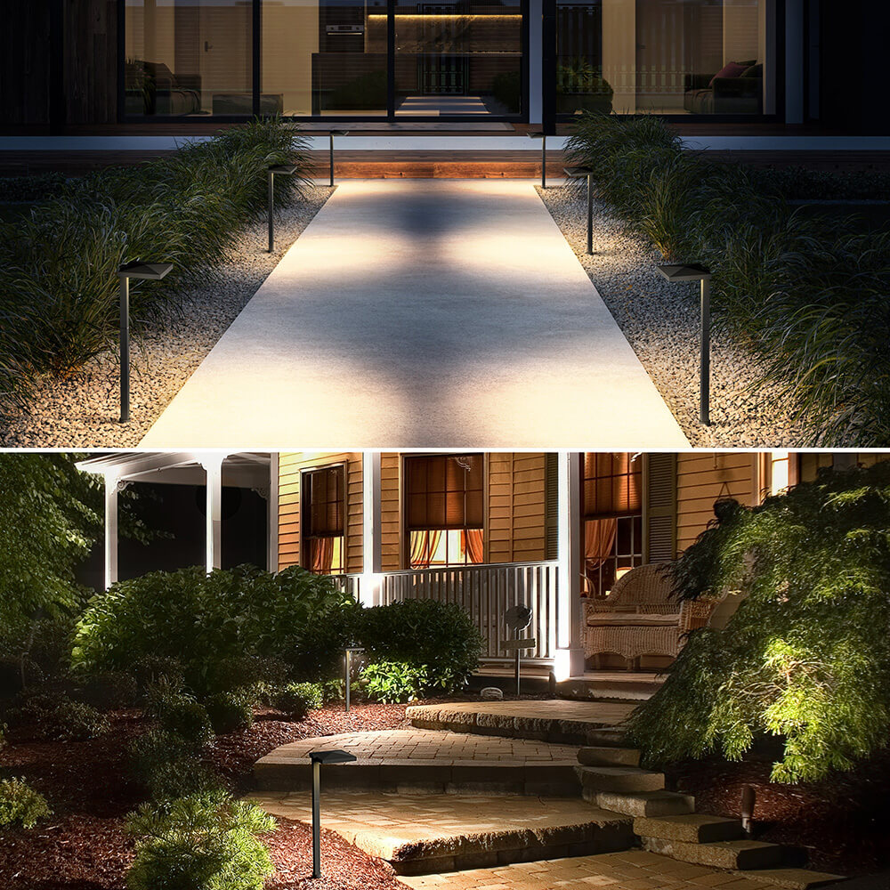 Low Voltage Anti-Glare LED Landscape Pathway Lights 8 Pack With 1.8FT ETL Listed Cord LDAWB-05-08C