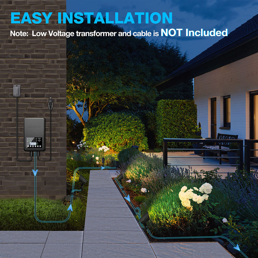 Low Voltage 6W LED Heavy Duty Anti-Glare Landscape Spotlights 4 Pack CLWS-06-04C