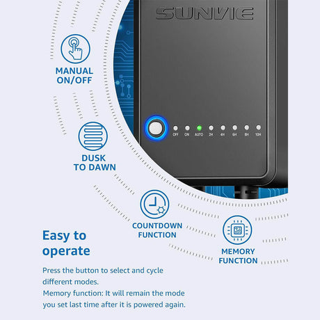 60W Low Voltage Landscape Transformer with Timer and Photocell Sensor