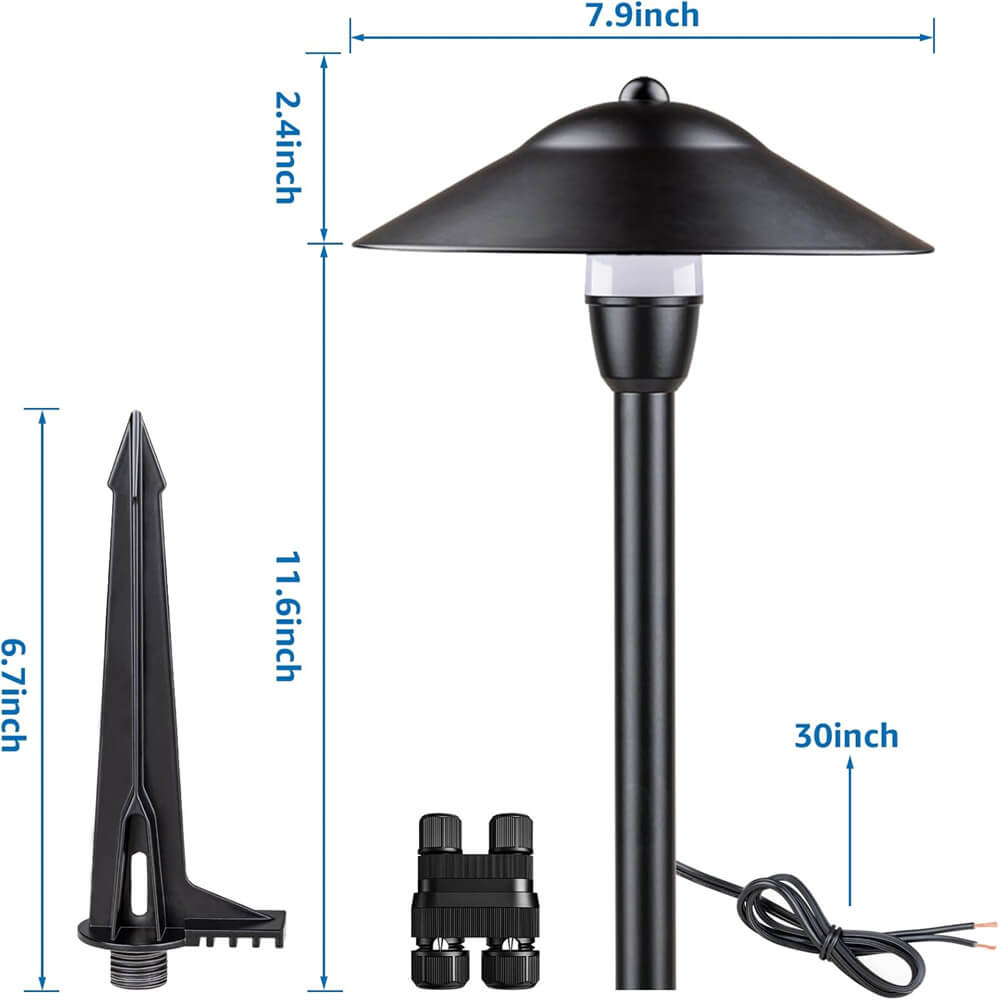 3W Low Voltage Remote Control Color Changing Landscape Pathway Lights with ETL Listed Cord 12 Pack LSARB-03-12C SUNVIE