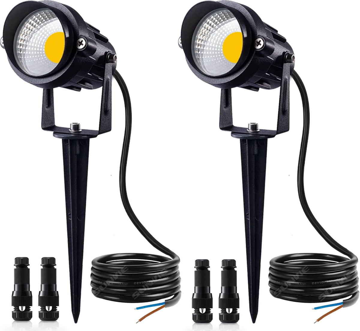 12W Low Voltage LED Landscape Spotlights 2 Pack CLWS-12-02C