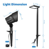 Low Voltage Landscape Lighting Kit 6 Pathway Lights + 2 Spotlights with Transformer & Wire KTW-W6DA2S6