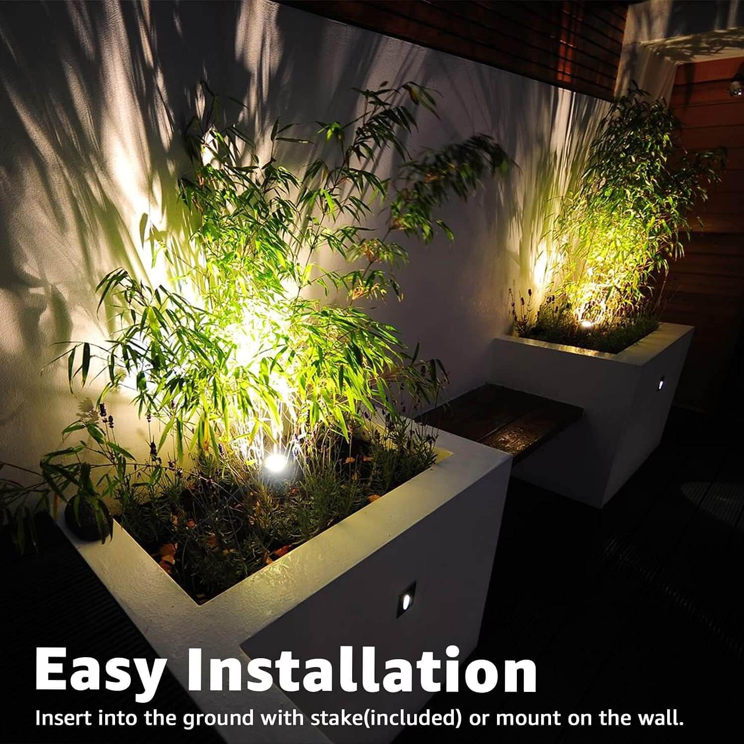 plant spotlight indoor Warm White LED Indoor Plant Accent Spotlight 4 Pack With 5.9 ft Cord & Floor Foot Switch