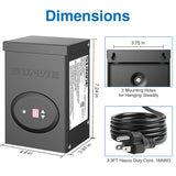 120V AC to 12V DC 120W Low Voltage Waterproof Lighting Transformer with Timer & Photocell Sensor LVT-TDC-120AC SUNVIE