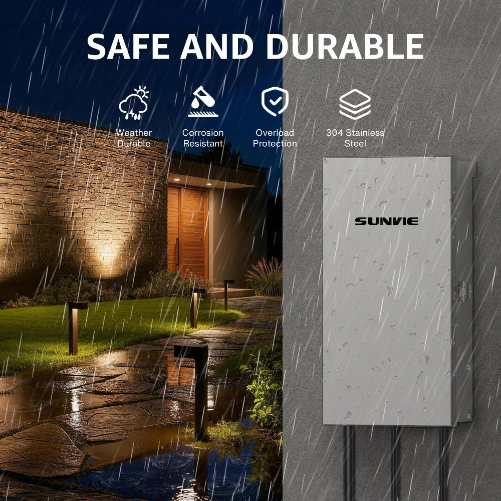 300W 3-Zone Independent Control Low Voltage Landscape Transformer