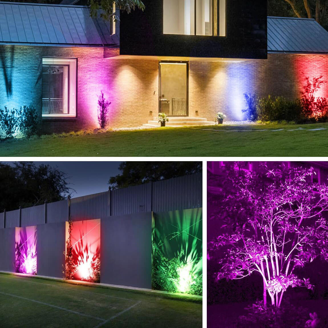 Shielded Led Low Voltage 12W RGBW Color Changing LED Shielded In-Ground Well Lights ...