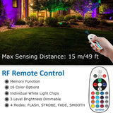 Low Voltage 12W RGB Color Changing LED Landscape Lights with Connector 16 Pack CLRS-12-16C SUNVIE