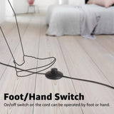 Indoor Black 3W LED Floor Spotlight Lamp Up Lights with 5.9 FT Cord & Foot Switch SHWS-03B-02B SUNVIE