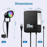 Low Voltage RGBW Color Changing Landscape Lights with 300W Low Voltage Landscape Transformer Kit SUNVIE 12 Pack KT-R12S SUNVIE