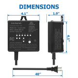 120V AC to 12V DC 60W Low Voltage Waterproof Lighting Transformer with Timer & Photocell Sensor LVT-TDC-60DC SUNVIE