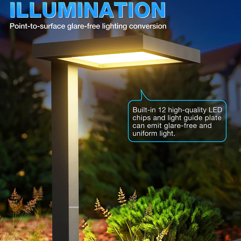 Low Voltage Anti-Glare LED Landscape Pathway Lights 8 Pack With 1.8FT ETL Listed Cord LDAWB-05-08C