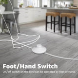 5W White Uplighting Floor Can Spotlight with 2700K GU10 Bulbs & 5.9 FT Plug Cord & Foot Switch 2 Pack FCL-02W-02 SUNVIE