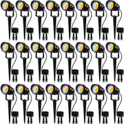 Low Voltage 12W 3000K Warm White Waterproof Landscape Spotlights with Stand 24 Pack CLWS-12-24C SUNVIE