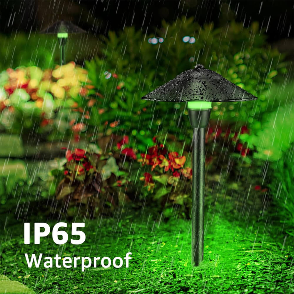 3W Low Voltage Remote Control Color Changing Landscape Pathway Lights with ETL Listed Cord 12 Pack LSARB-03-12C SUNVIE