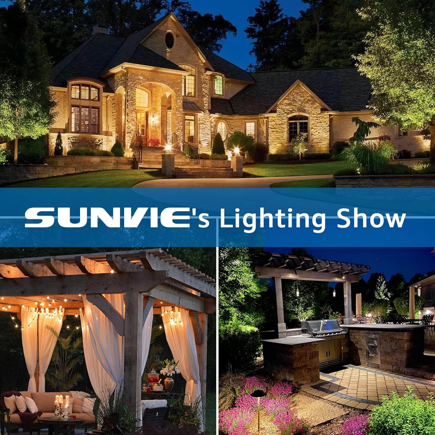 200W Low Voltage Landscape Lighting Transformer with Timer and Photocell Sensor LVT-MH-200W SUNVIE