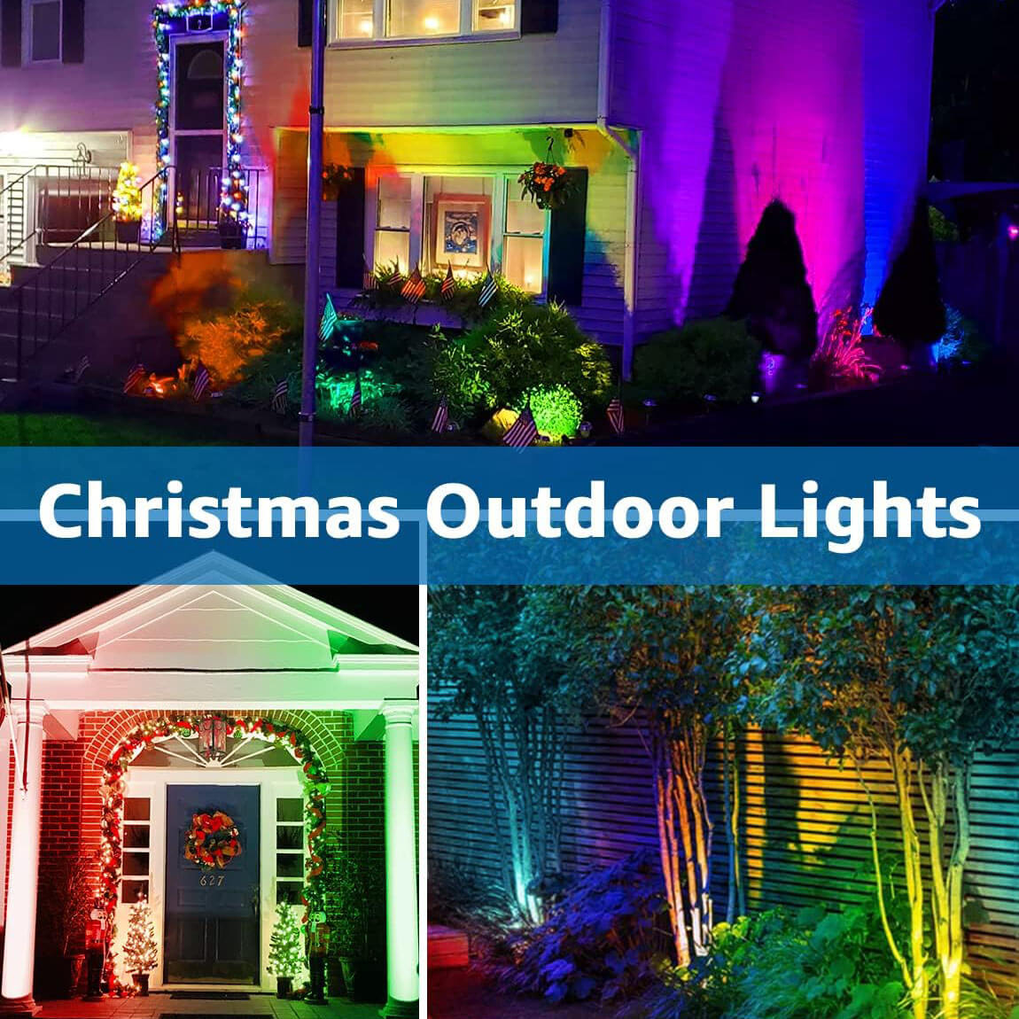 Low Voltage RGBW Color Changing Low Voltage Remote Control LED Landscape Lights with Connector 24 Pack CLRS-12-24C SUNVIE