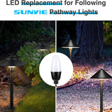 Low Voltage 3W Pathway Lights Warm White LED Replacement Bulb with Wire 2 Pack LSA-DT-02 SUNVIE
