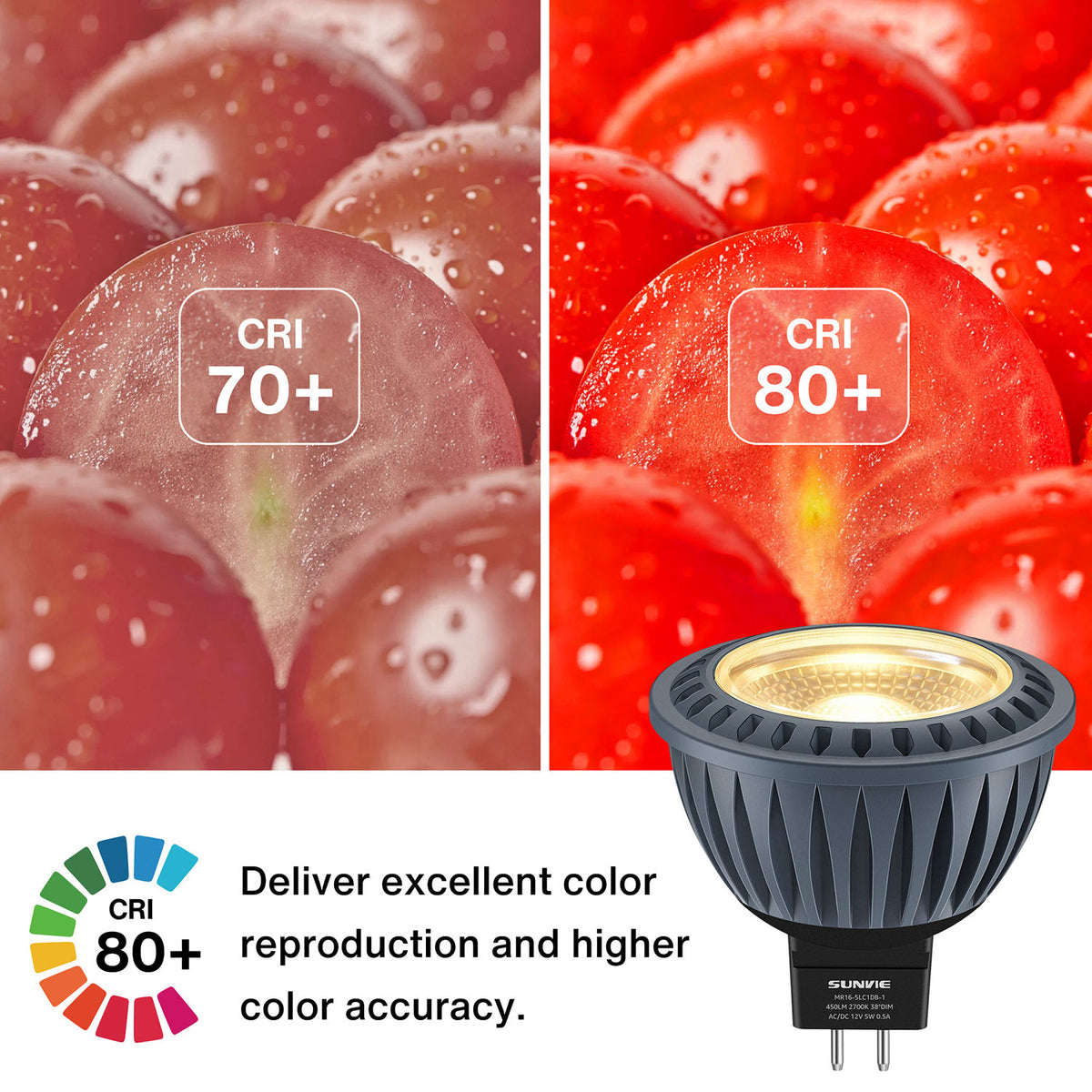 Low Voltage 12V 5W MR16 LED Bulbs 12 Pack – Dimmable GU5.3 Bi-Pin Warm White DMRW-05-12N