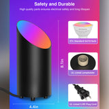 5W RGBW Smart Indoor Floor Can Uplighting Lights 2 Pack (Black) FCL-01B-02SN