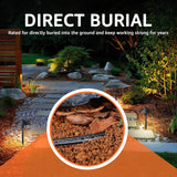 100FT 12 Gauge 12/2 Low Voltage Stranded Copper Electric Wire for Landscape Lighting Wire, ETL Listed LVW-RL12-2C100 SUNVIE