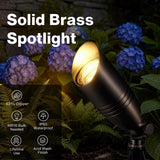 8" Antique Brass Low Voltage Outdoor Landscape Spotlights 12 Pack (No Bulb) CLB8-GH-12C