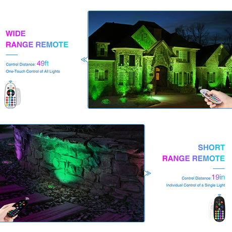 Low Voltage 12W RGBW Color Changing LED Grated Top In Ground Lights 8 Pack MDRG-12-08C