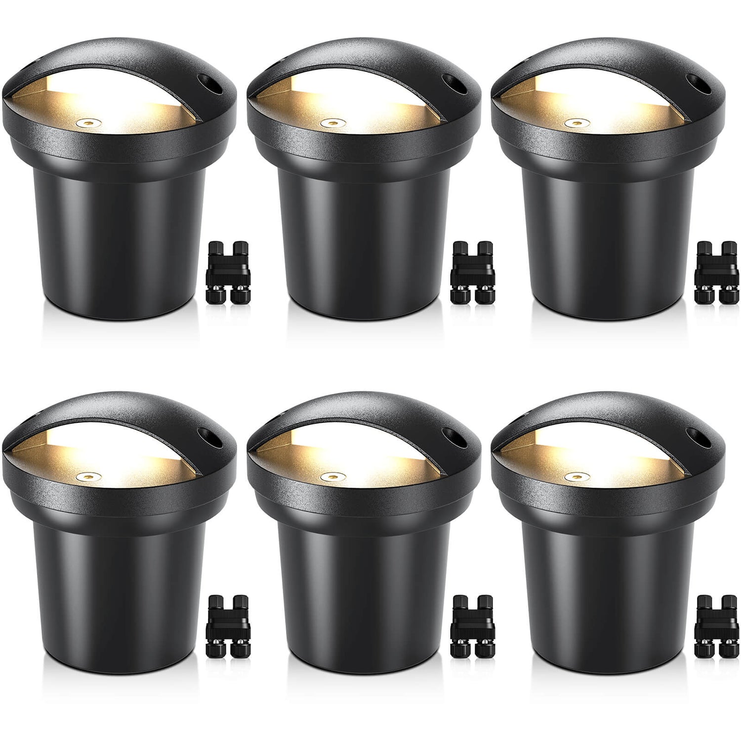 Low Voltage 5W LED Anti-Glare Ground Landscape Well Lights 6 Pack MDWY-05-06C