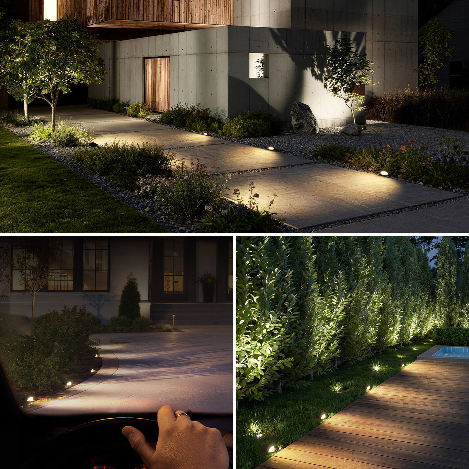 Low Voltage 5W LED Anti-Glare Ground Landscape Well Lights 6 Pack