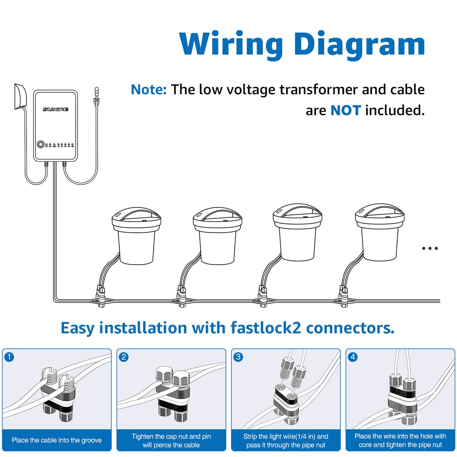 Low Voltage 5W LED Anti-Glare Ground Landscape Well Lights 6 Pack MDWY-05-06C