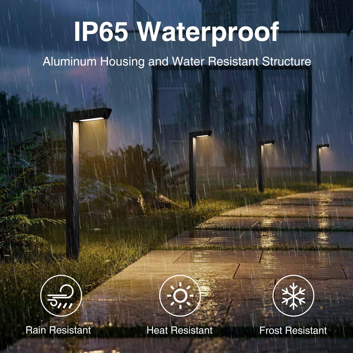 Low Voltage 5W LED L-shaped Landscape Pathway Lights 12 Pack LLWB-05-12C
