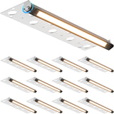 Low Voltage Hardscape 12′′ Inch Retaining Wall Lights 2700K Warm White 12 Pack CLWF-07-12C