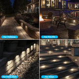 Low Voltage Hardscape 12′′ Inch Retaining Wall Lights 2700K Warm White 12 Pack CLWF-07-12C