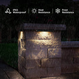 Low Voltage Hardscape 12′′ Inch Retaining Wall Lights 2700K Warm White 12 Pack CLWF-07-12C