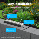 Low Voltage Hardscape 12′′ Inch Retaining Wall Lights 2700K Warm White 12 Pack CLWF-07-12C