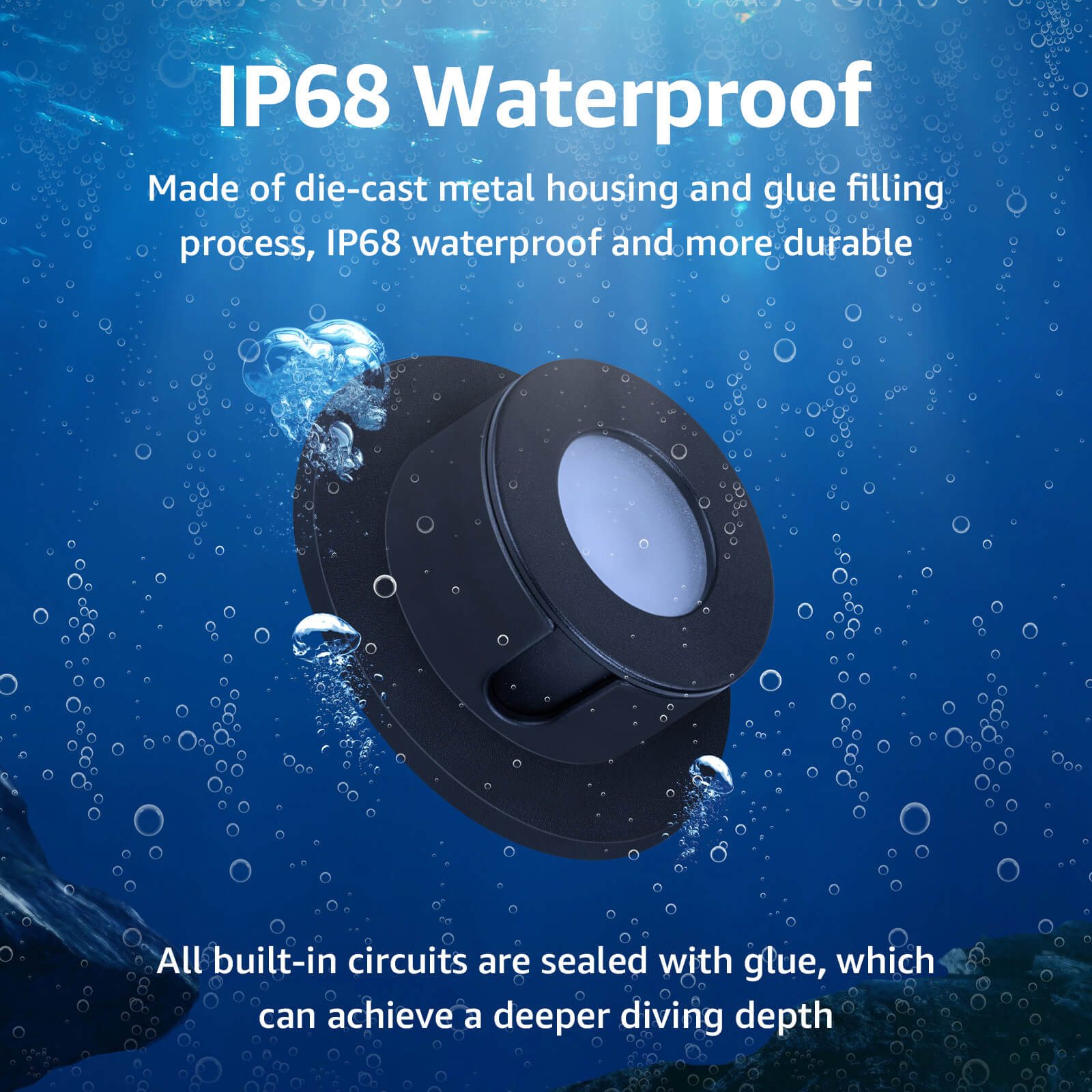 Low Voltage 3W LED Waterproof Underwater Fountain Pond Lights 4 Pack ULWS-03W-04