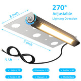 Low Voltage Hardscape 7′′ Inch Retaining Wall Lights 2700K Warm White 12 Pack CLWF-05-12C