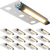 Low Voltage Hardscape 7′′ Inch Retaining Wall Lights 2700K Warm White 12 Pack CLWF-05-12C