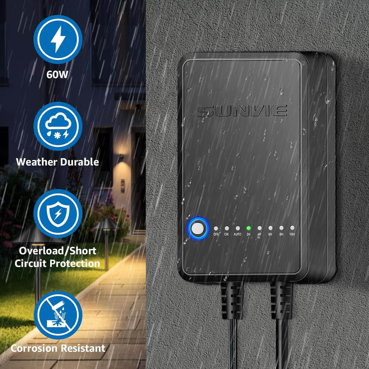 Low Voltage Landscape Lights Transformer 60W – SUNVIE