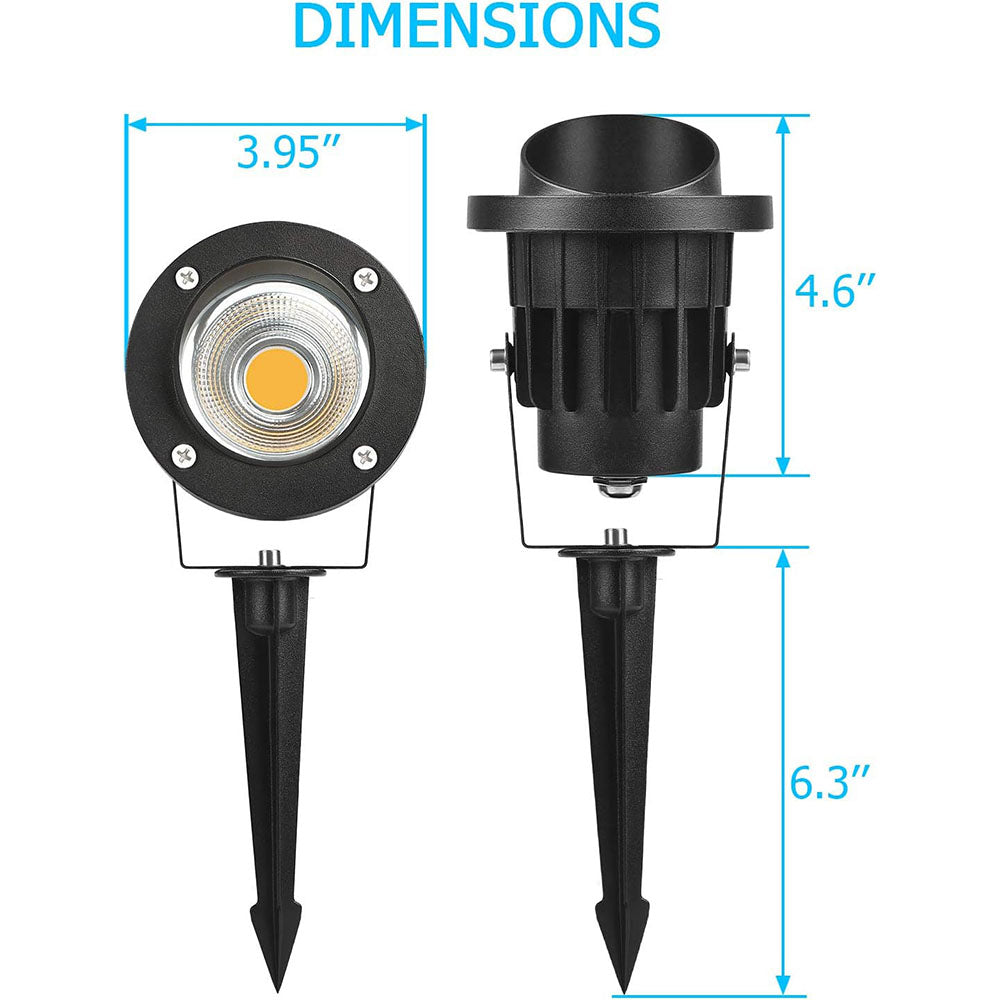SUNVIE 20W Outdoor Spotlight LED Landscape Lighting 120V AC Waterproof Yard Spot Lights Outdoor with Stake for Tree Flag Lights 3000K Ultra Warm White Lawn Decorative Lamp with US 3-Plug in (2 Pack) Lee Lighting