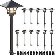 Low Voltage 5W Square Umbrella Warm White Pathway Lights 12 Pack LSFWB-05-12C