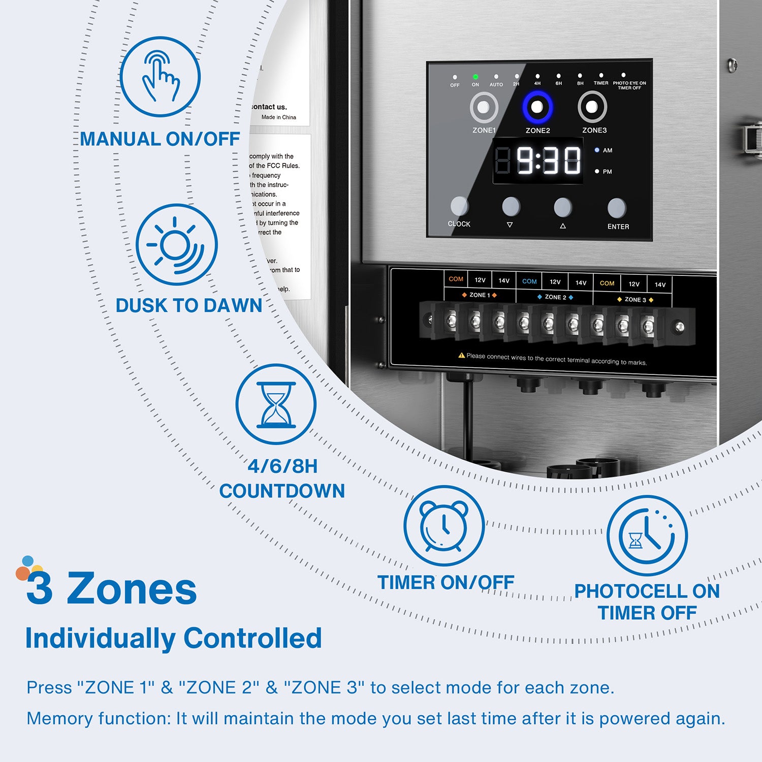 600W 3-Zone Independent Control Low Voltage Landscape Transformer LVT-MHBA-600W