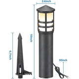 Low Voltage LED Cylinder Pathway Lighting Kit with Transformer & Wire & Connectors 8 Pack KTW-W8YA